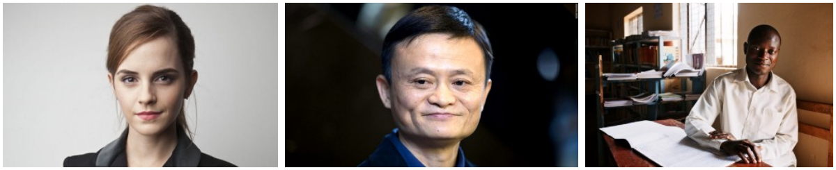 Emma Watson, Jack Ma, Teacher from Uganda