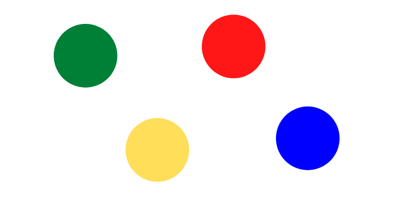 Image with three circles of different colors